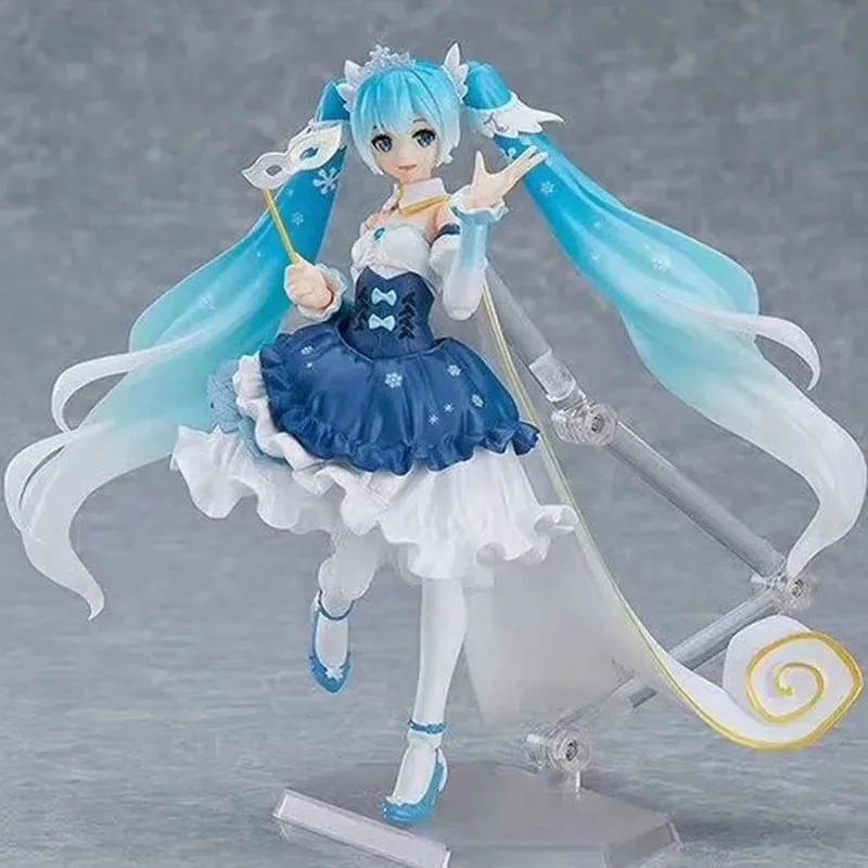 Miku экс 054 10 й юбилей Снежный Хацунэ подвижное лицо ПВХ Фигурки Коллекционная