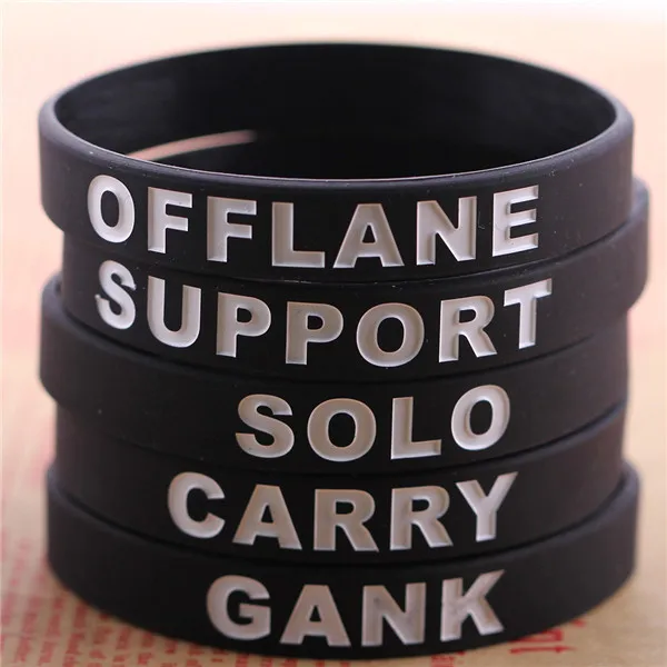 10 шт./лот DOTA 2 браслет Dota2 OFFLANE поддержка SOLO CARRY GANK печатный игры герои ювелирные