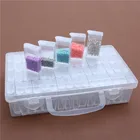 Прозрачный пластиковый контейнер с 6428 сетками, ящик для хранения алмазной живописи, аксессуары для вышивки, ящик для хранения ювелирных изделий
