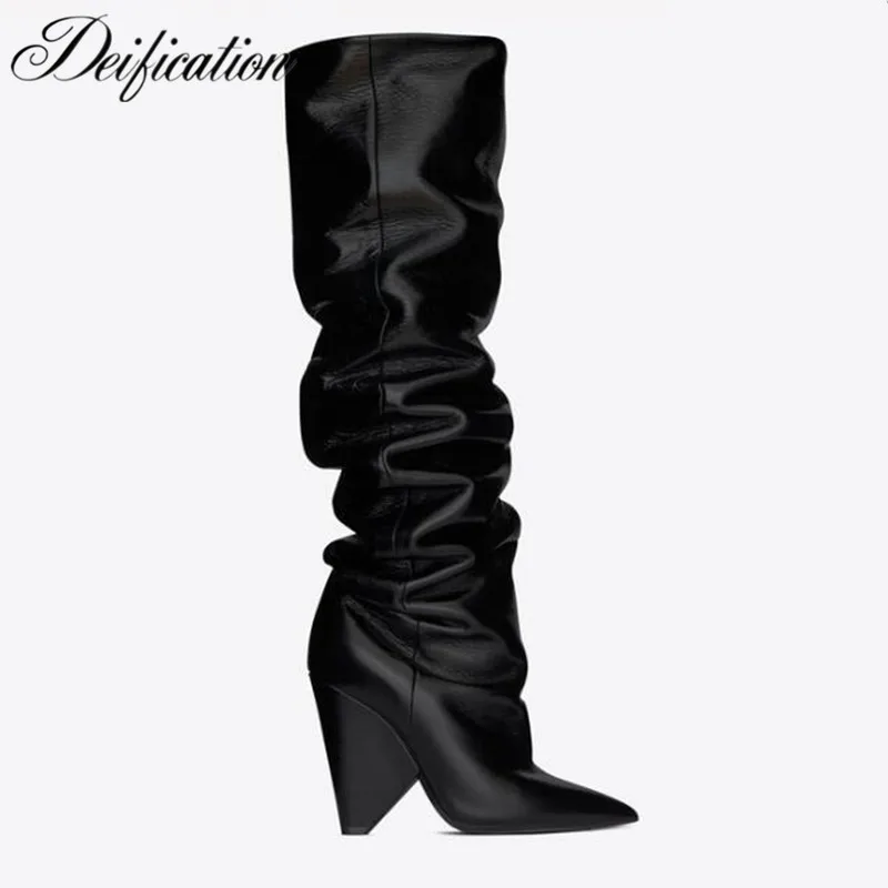 Сапоги до колена из ткани с блестками роскошная дизайнерская обувь для женщин и