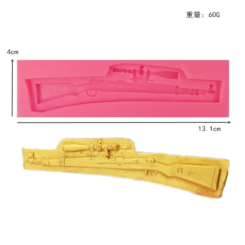 DIY пистолет AK форма помадки мыло 3D торт Силиконовая Форма Кекс желе Конфеты