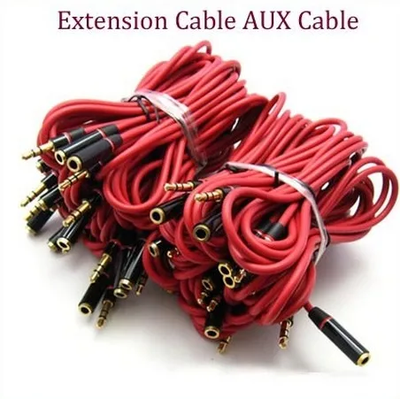 

3.5mm Male to Female Stereo Audio Headphone Aux Extension Cord Cable 1.2m drop shipping 500pcs/lot