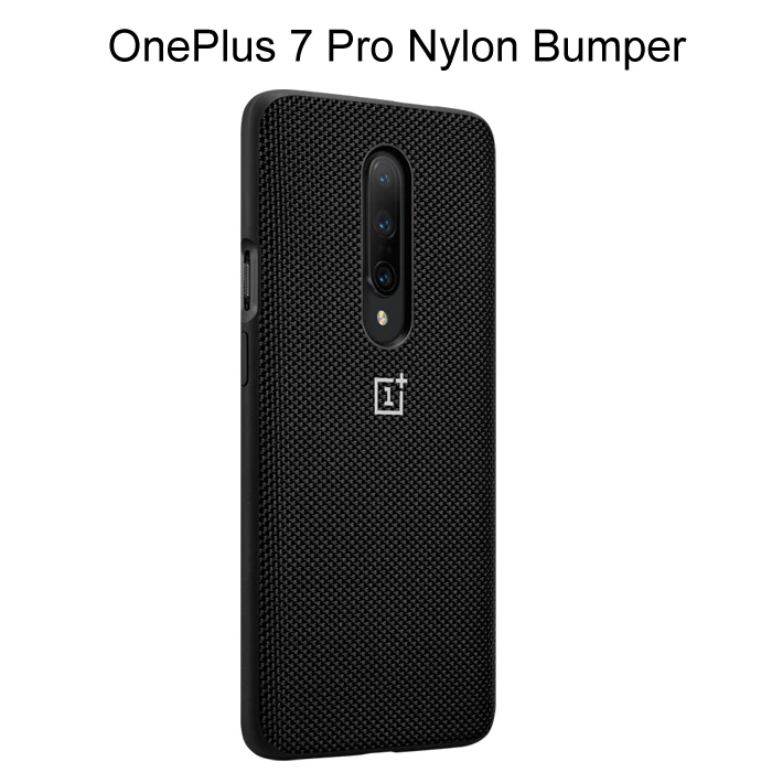 7pro Nylon Bumper Официальный OnePlus 7 Oneplus 7 Pro 7T 7T Pro защитный чехол Karbon из углеродного песчаника нейлоновый бампер чехол задняя крышка оболочка - Цвет: 7pro Nylon Bumper