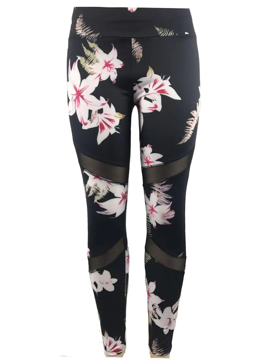 One Pants SKDK, 1 комплект, Женский фитнес, сексуальный, облегающий, для йоги, штаны, бюстгальтер, жилет, набор, с принтом лилии, сексуальные, для тренировок, для спортзала, для женщин, для бега, леггинсы, набор - Цвет: One Pants