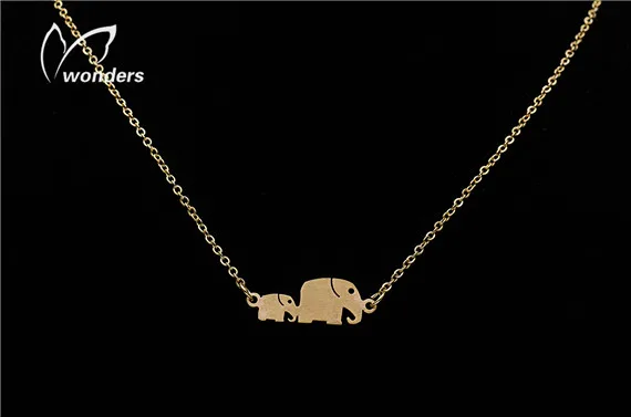 Dianshangkaituozhe Мама И Сын Слон Ожерелья Для Женщин Подвески Baby Shower Collier 2016 День
