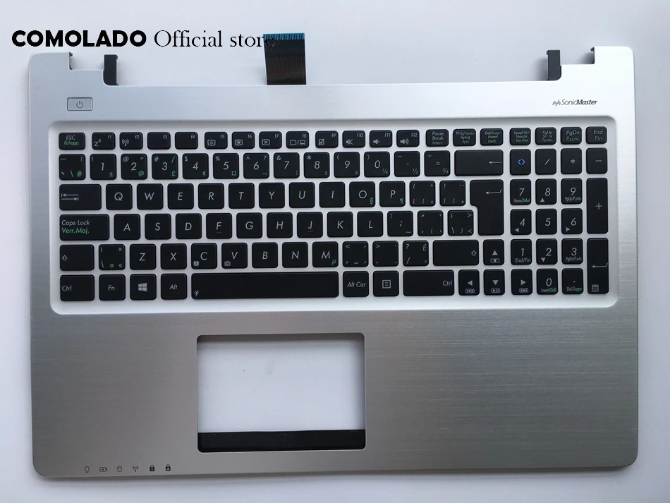 CF Канада Французская клавиатура для Asus S550 S550CM с серебристым покрытием рук