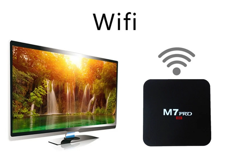 M7 Pro Android 5.1 TV Box Коди Предварительно установленной S905 Amlogic Quad Core WiFi 4 К H. 265 лучше чем