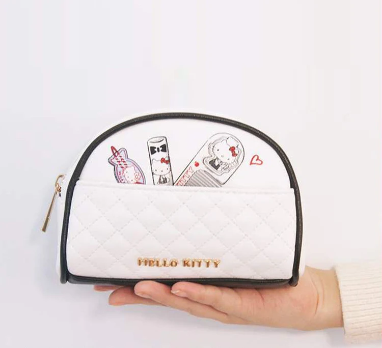 Hello kitty милый мультяшный ящик для хранения женская косметичка дорожная удобная сумка на запястье макияж портативный плюшевый рюкзак школьный - Цвет: C