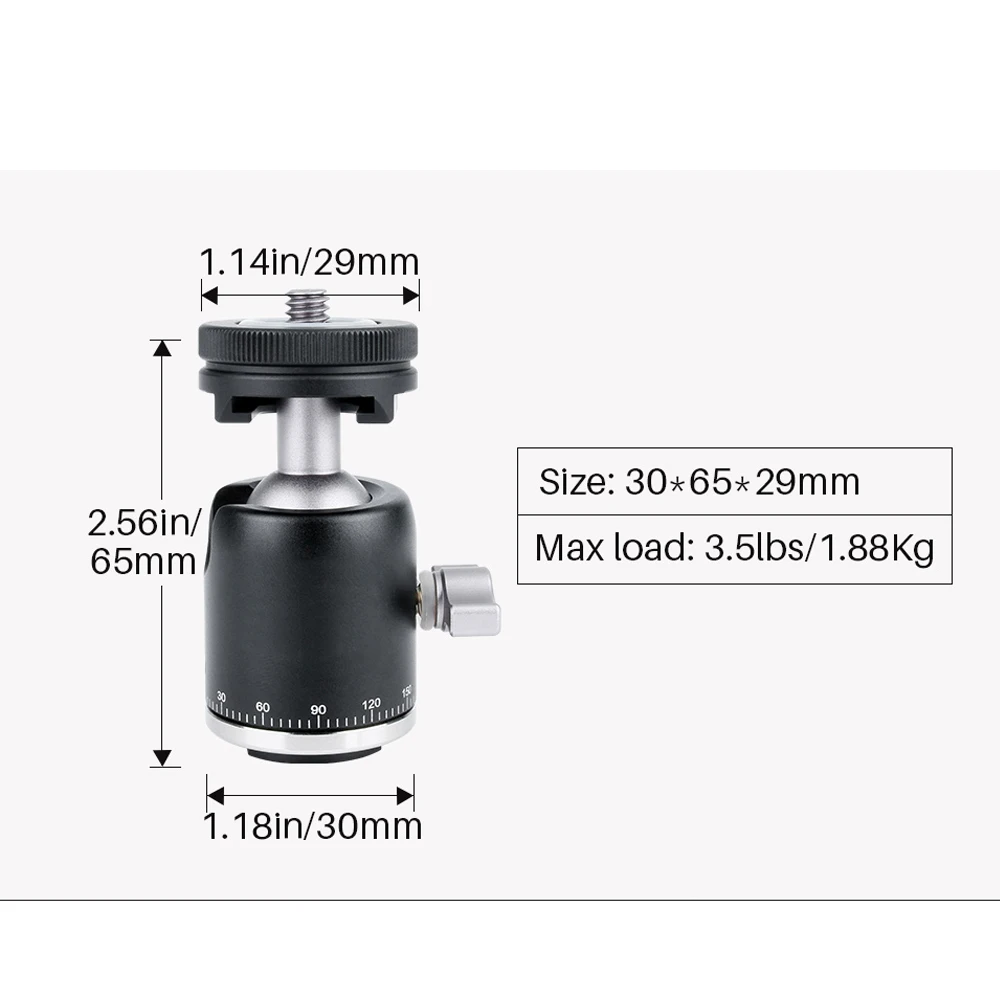 KAKAFOTO 360 панорамный шаровой головкой мини штатива w 1/4 ''Универсальный Холодный