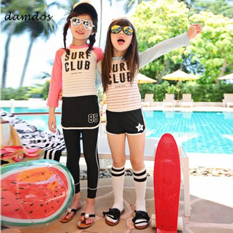 

Bikini Kid Swimsuit Baby Girls Swimwear Girls Swimming Clothes Trunks Two-Piece Long Sleeve Girls Summer Clothes Beach Dress