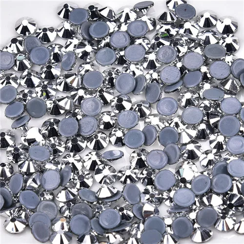 Silver mine color Высокое качество AAAAA дизайн ногтей аксессуары исправление страз SS6-SS30 Стекло Стразы Камень Кристаллы свадебное платье для ткань одежды - Цвет: Silver mine color