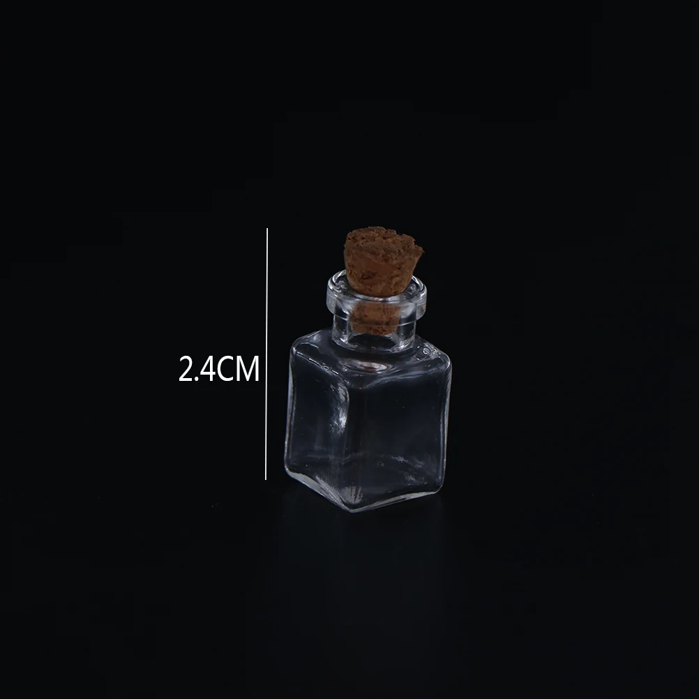 

Mini Clear Glass Bottles 1 Pc 10 Styles Cork Wood Hanging Rope Small Jars Wishing Bottles Bracelets Pendants Gifts Drift Bottles