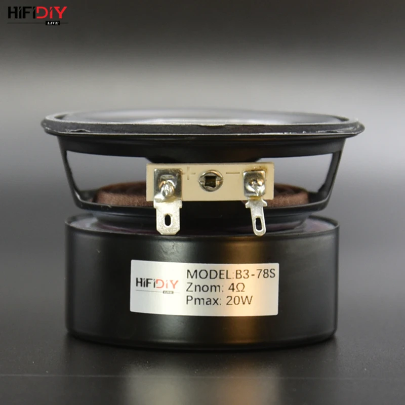 HIFIDIY LIVE Hi-Fi 3 дюймов 78 мм полный частотный динамик блок 4OHM 20 Вт высокое альт бас громкоговоритель B3-78S