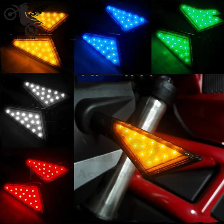 Треугосветильник указатель поворота для мотоцикла светодиодный перекрестный