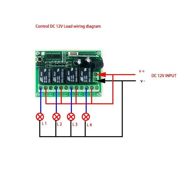 433mhz 315mhz DC 12 V 10 A реле 4 CH RF беспроводной пульт дистанционного управления приемник