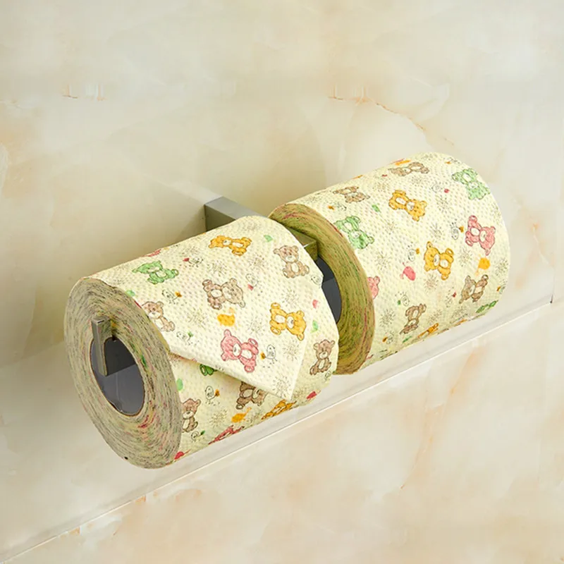 

Free shipping New modern Solid copper chrome finish bathroom double paper roll holder toilet tissue holder LPD25