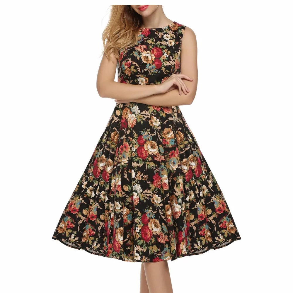 Belle Poque женское летнее платье 2017 Ретро винтажное 50s повседневное вечернее