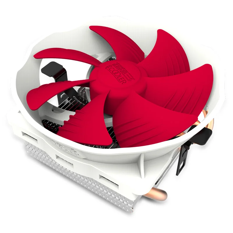 Кулер PCCOOLER тихий V6 для процессора с 4 медными теплотрубками AMD Intel 775 1150 1151 1155 1156