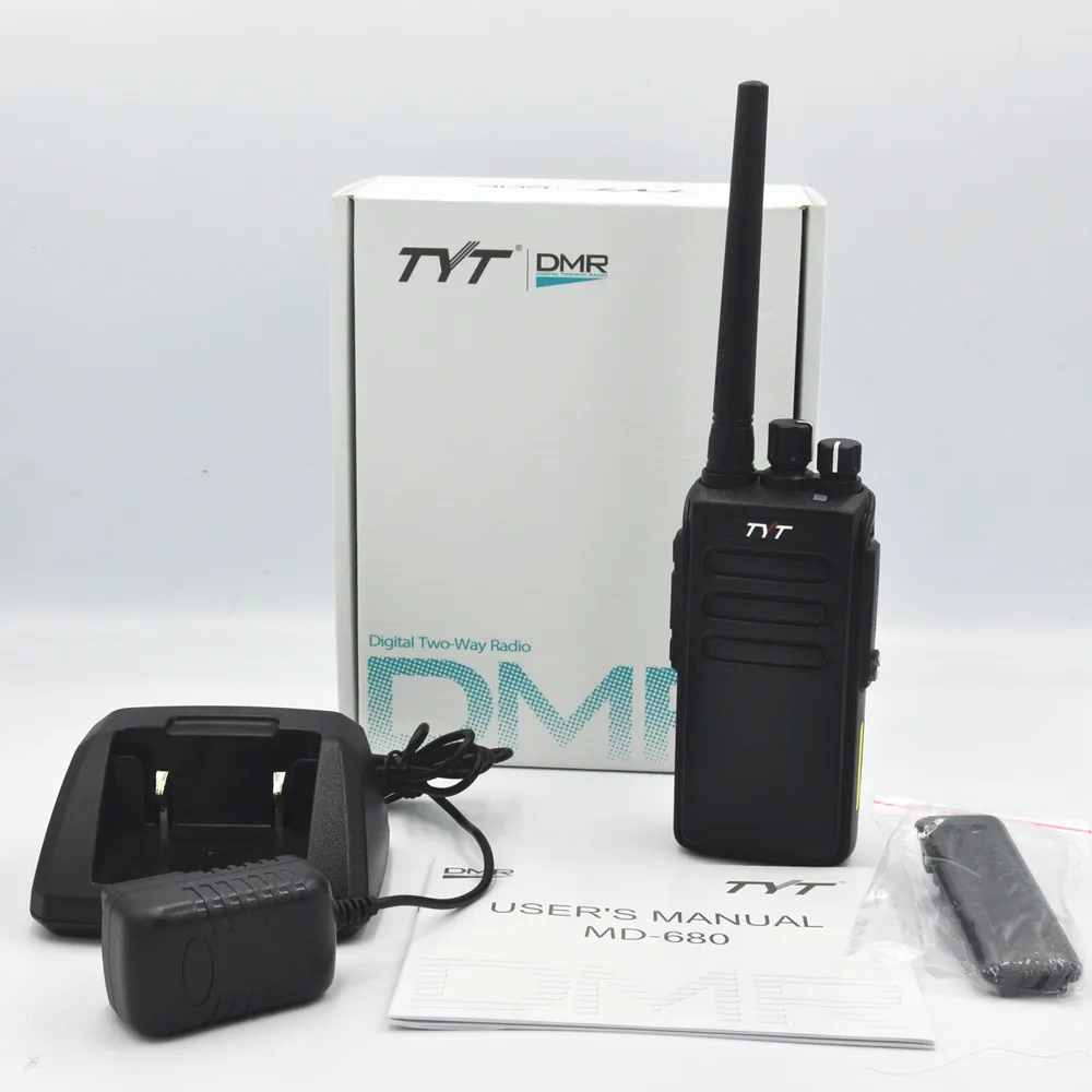 2 шт./лот Высокая мощность TYT MD-680 DMR цифровой двухстороннее радио UHF 400-470 МГц 10 Вт Мощность водонепроницаемый IP67 дальность разговора рация
