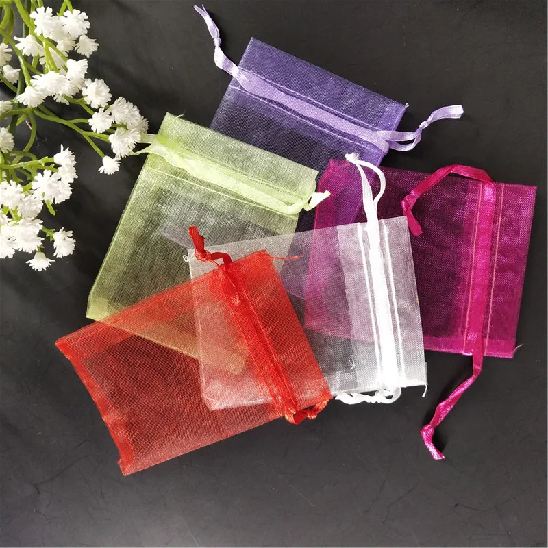 100 шт. свадебная сумочка из органзы украшение мешок для подарков упаковка