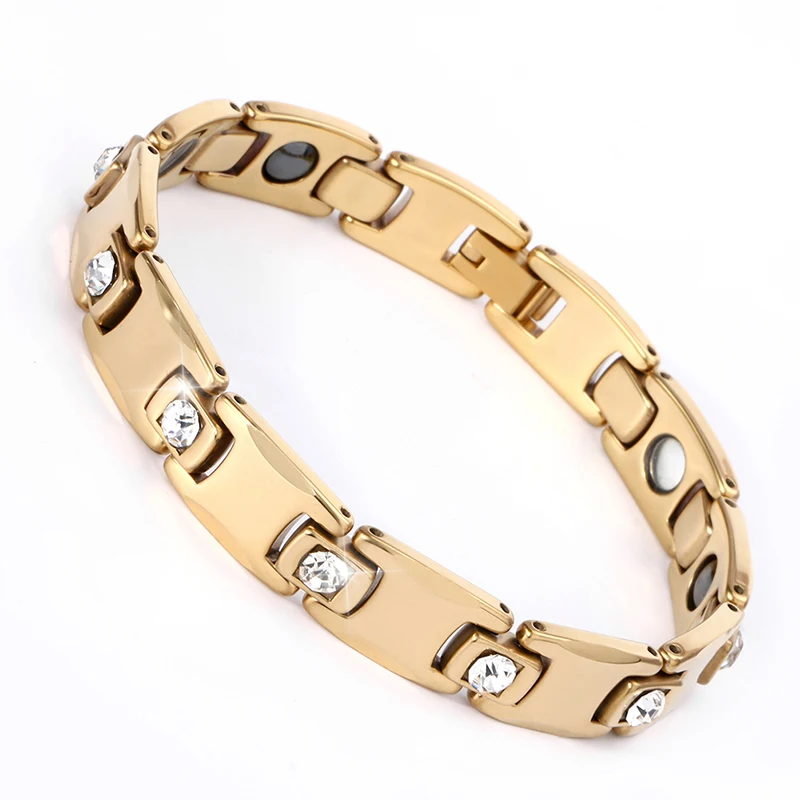 Полезный магнитный браслет из розового золота с отрицательными ионами