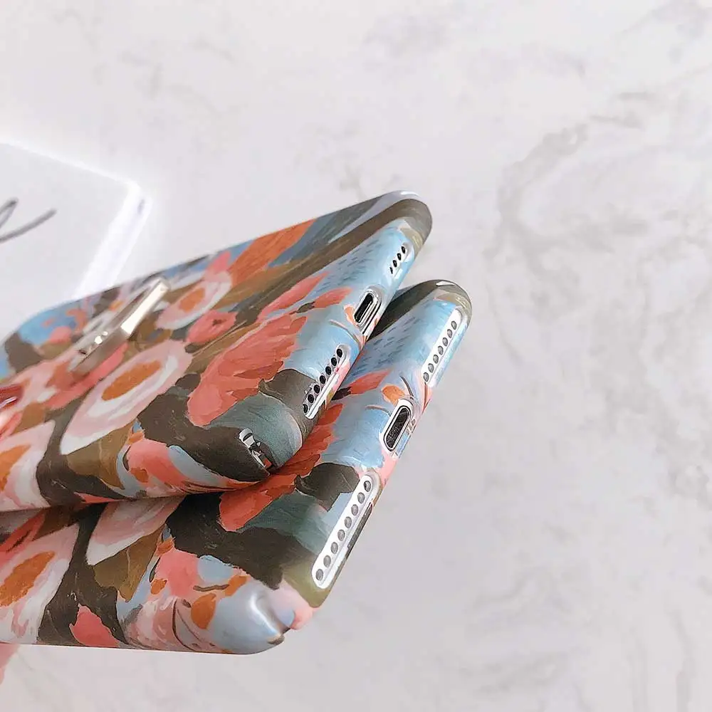 Boucho чехлы для iphone XS MAX XR X акварельные чернила цветы цветочный чехол телефона 8 7 6 6s