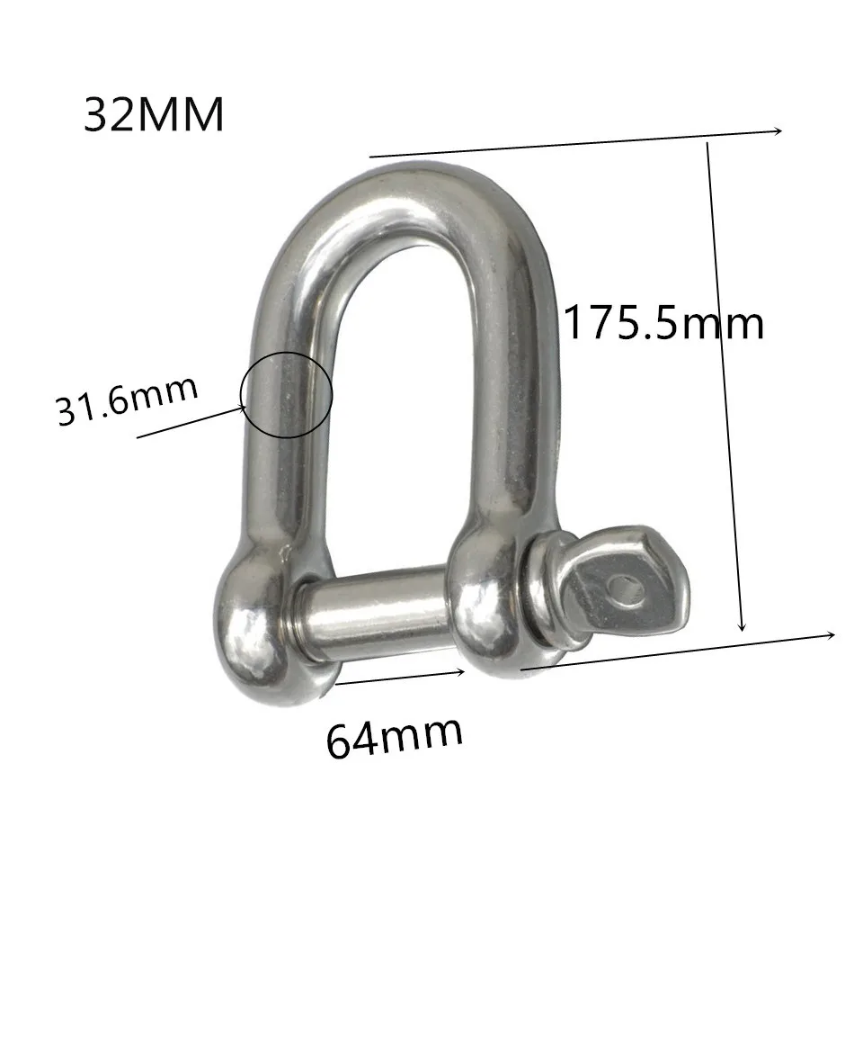 

Stainless Steel U Shape Shackles with Screw Pin for Boating Anchor Accessories