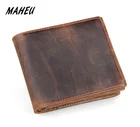 Newsbirds Винтаж Crazy Horse из натуральной кожи Для мужчин кошельки старомодные маленький мужчина-Карманный Кошелек Портативный для джинсов оригинального дизайна