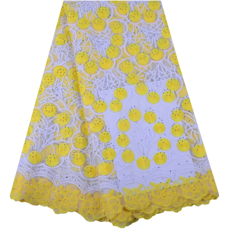 

2019 Latest Red French Nigerian Lace Fabric High Quality African Cord Lace Fabric Wedding Stones French Guipure Lace Fabric 1396