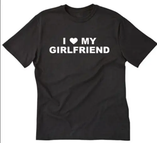 Футболка с надписью I Love My Girl | Мужская одежда