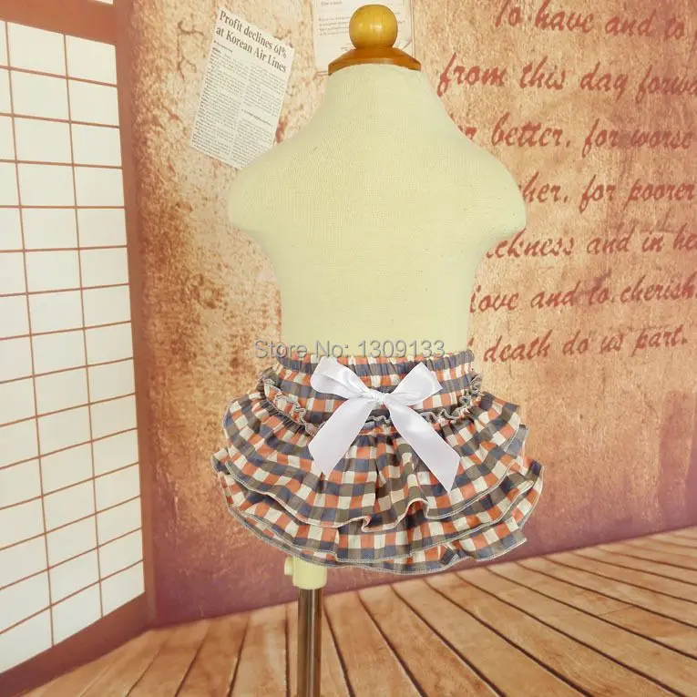 Стране в клетку для новорожденных многоярусная юбка дня рождения шаровары с