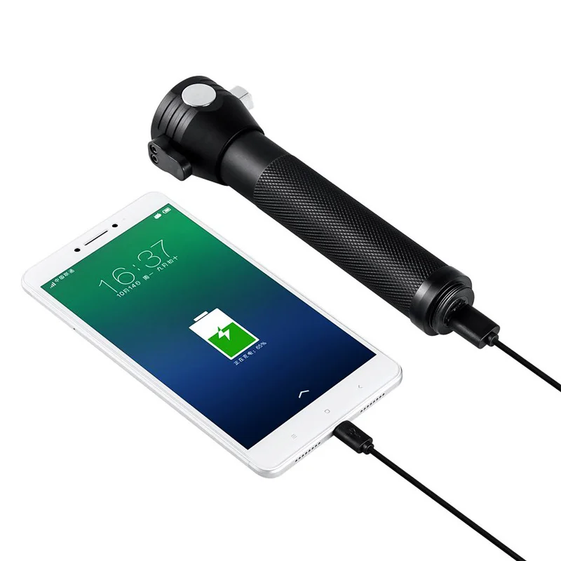 Скидка Zk20 дропшиппинг 5000 люмен Солнечный тактический фонарик USB Перезаряжаемый Многофункциональный фонарь аварийный инструмент компаса молоток ...