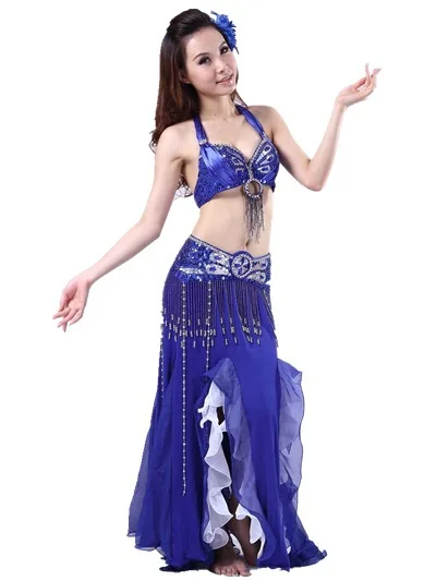 Новый стиль костюм для танца живота бюстгальтер + пояс 2 шт./компл. индийская