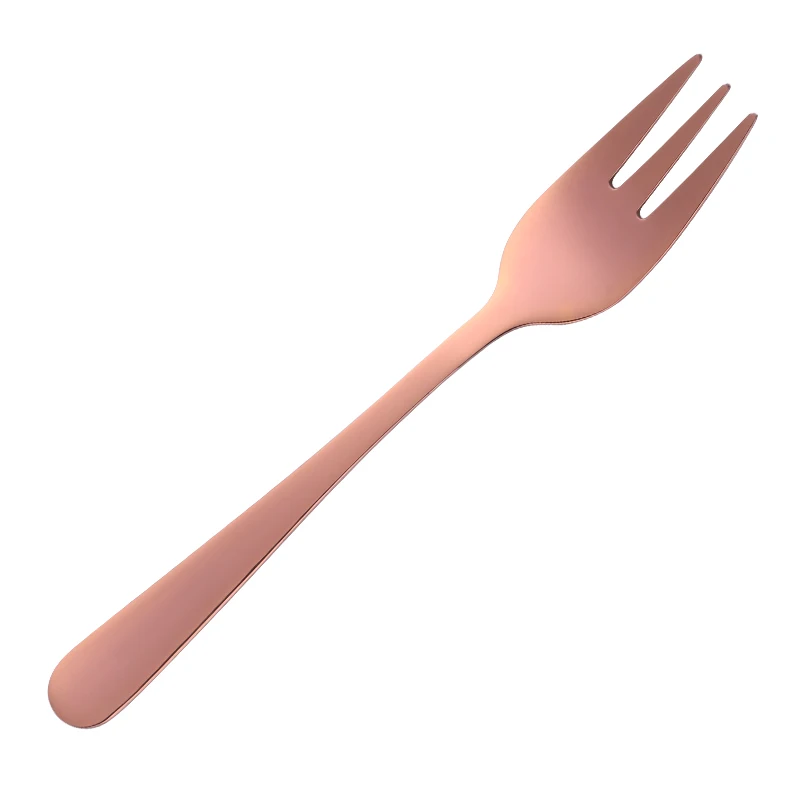 rose gold 7pc 7 шт красочные 18/8 нержавеющая сталь фрукты вилка кухонный набор столовые приборы вилка для торта, десертная посуда для закусок чайная столовая вилка набор - Цвет: rose gold 7pc