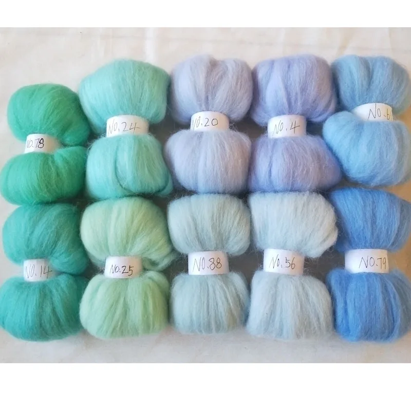 WFPFBEC войлочная чесаная 100% шерстяная мериносовая шерсть для игольчатого валяния