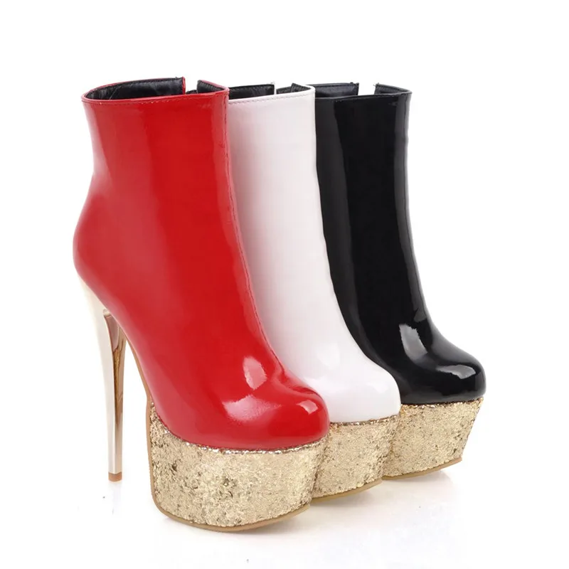 MORAZORA 2020 new arrival women ankle boots round toe autumn winter zip super high heels platform prom shoes | Обувь