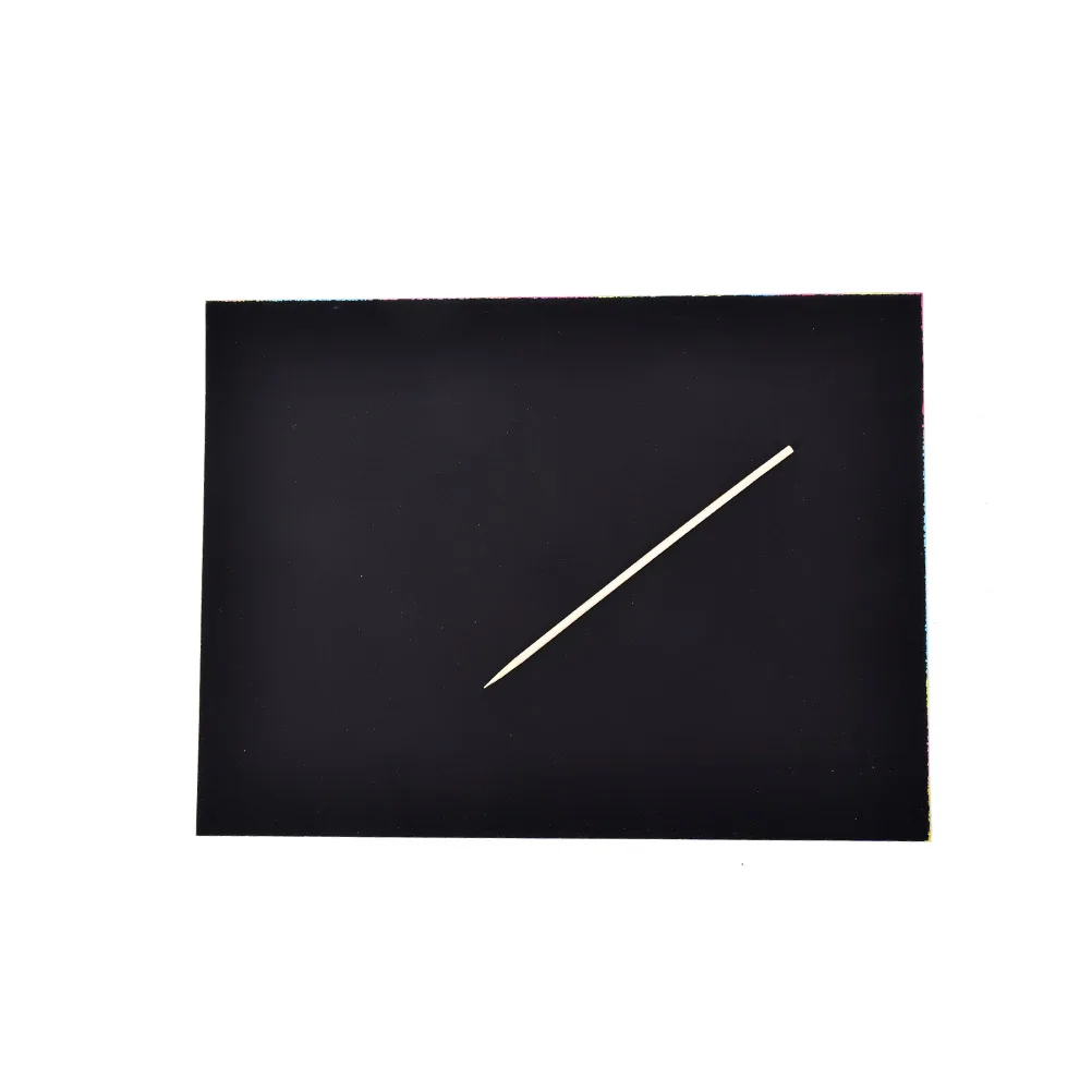 

TUANTUAN 10 Sheets/Set Scratch Sheets Paper Magic Scratch Art Painting Paper With Drawing Stick Pens 16K Kids Painting