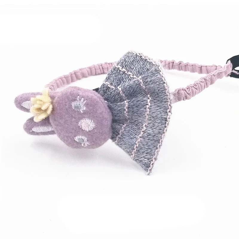 Cute cartoon rabbit headbands hairband girls handmade cloth wool hair hoop children kawaii flower skirt accessories | Детская одежда и