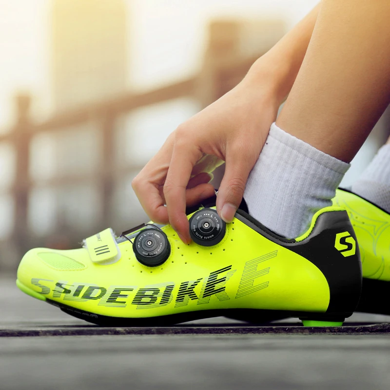 Профессиональный sidebike углеродная велосипедная обувь для шоссейного велосипеда мужские гоночные велосипедные кроссовки с Чехлы для велопедалей Сверхлегкий дышащий
