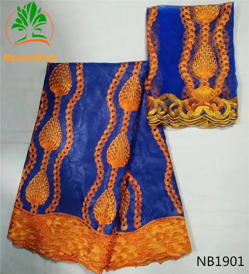 Beautifical Flower embroidery bazin riche fabric in African 2017 High quality gentzer for occasion women dress 7yards NB19 | Дом и сад