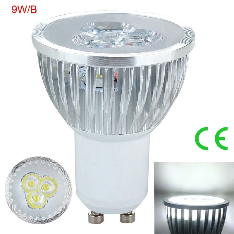 Новый супер яркий светодиодный прожектор 9 Вт Светодиодная лампа точечная GU10 E27