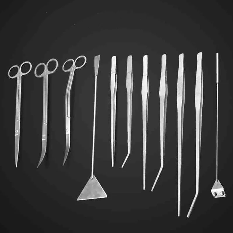Набор инструментов из нержавеющей стали для аквариума|aquarium scissors set|aquarium planting