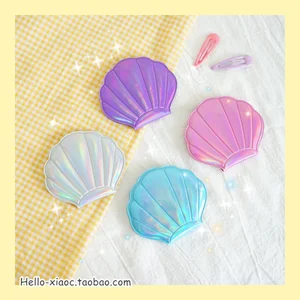 Красочное Рыбное складное круглое зеркало, портативное карманное зеркало для девушек, двустороннее зеркало для макияжа