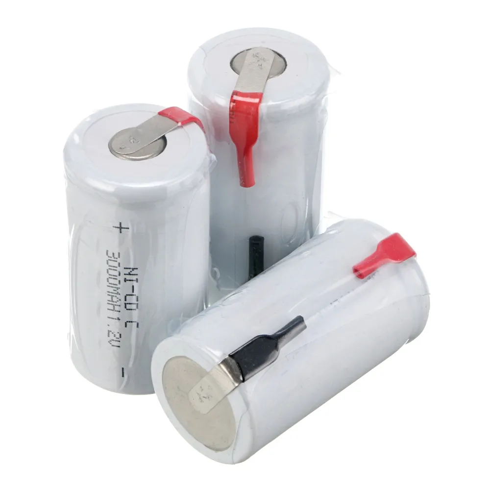 

Russia hot sell white color ! 5 PCS a set Ni-CD C 1.2V 3000 mah Rechargeable Battery