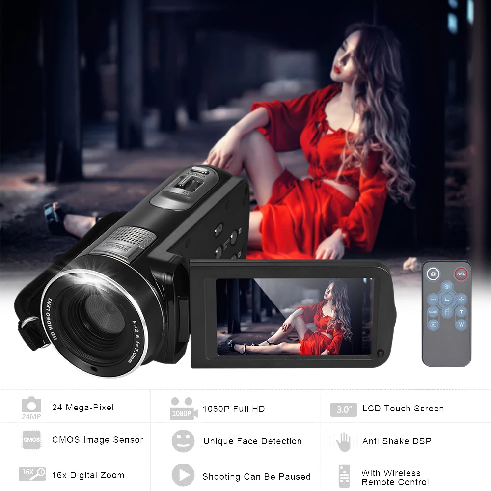 Цифровая видеокамера Full HD 1080P портативные видеокамеры DV 3 0 &quot вращающийся