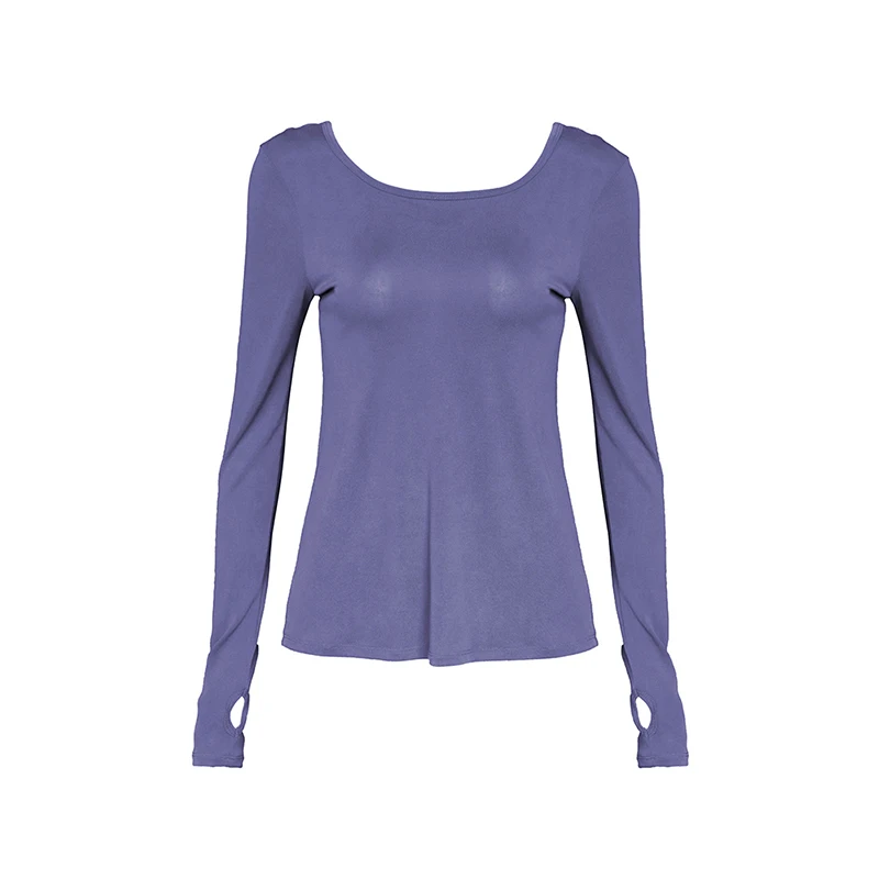 

SYRPEM Yoga Shirt Long sleeve workout shirts for women fitness top stripe girls high quality brand top running top tank,TX181084