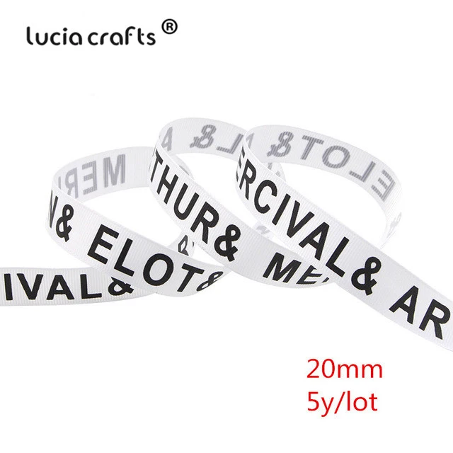Lucia Crafts 5y/lot мульти вариант буквы/цифры шаблон напечатанный корсажная лента для самодельного украшения одежды материалы ручной работы для поделок S0602 - Цвет: Style 10 White  20mm