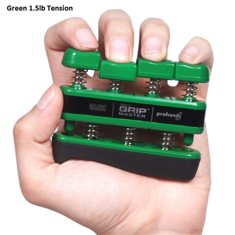 Prohands Gripmaster Edition Расширенный тренажер для рук тренажер для гитары Бас фортепиано укулеле напряжение 1.5lb-9lbs - Цвет: XX Light Tension