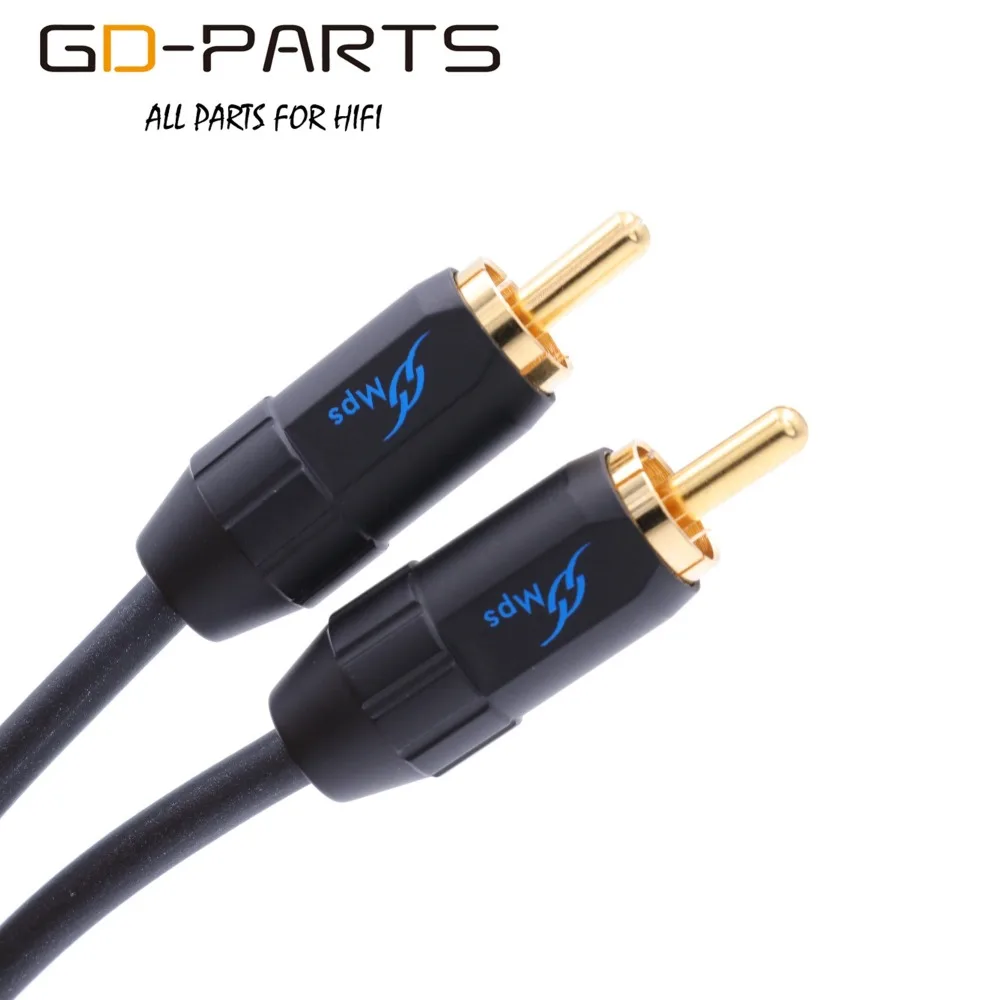 GD-PARTS MPS 99.99997% 6N OCC OCCS Серебряный RCA кабель штекер к аудио Линия коаксиальный провод