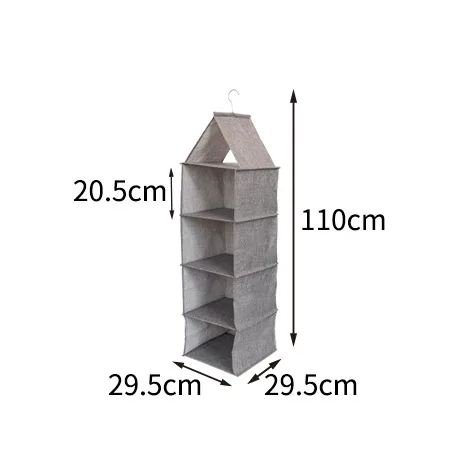 4 Layer Gray Шкаф, висячая сумка для хранения, межслойный ящик, Тип вешалки для одежды, держатель, портативный органайзер, подвесной органайзер для шкафа - Цвет: 4 Layer Gray